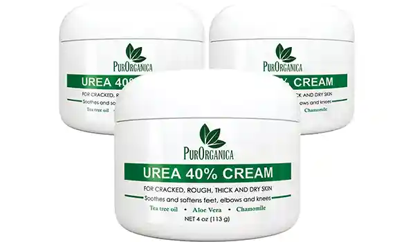 علاج تشققات القدم بأسرع الطرق المنزلية والطبية 2. كريم PurOrganica Urea 40 للتشققات - مكتوبة