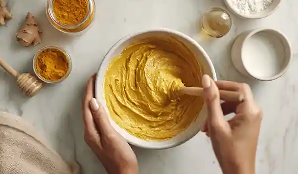 فوائد دقيق الحمص لتبييض الوجه طبيعياً مع وصفات مجربة ماسك الكركم والحمص لتبييض الوجه